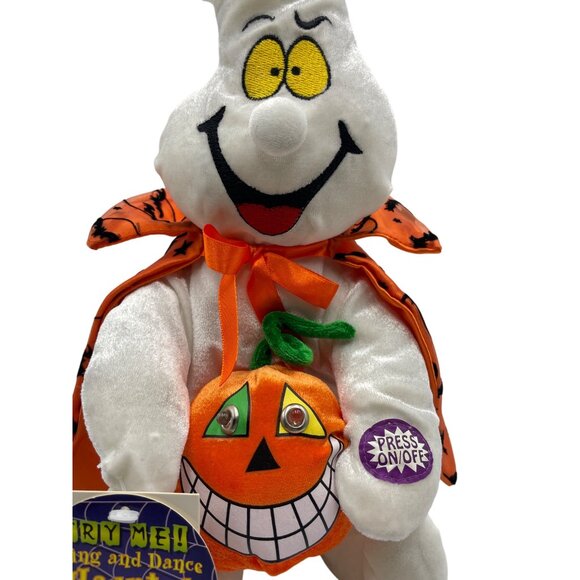 Dan Dee Animated Halloween Singing Ghost & Pumpkin Sings Haunted House Rock - Picture 7 of 16